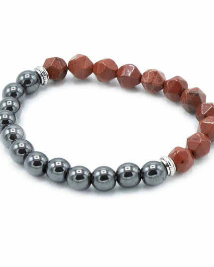 Faceted Gemstone Bracelet - Magnetic Red Jasper - Bee my Gift