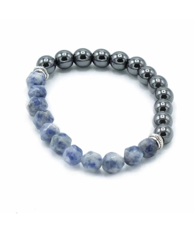 Faceted Gemstone Bracelet - Magnetic Sodalite - Bee my Gift