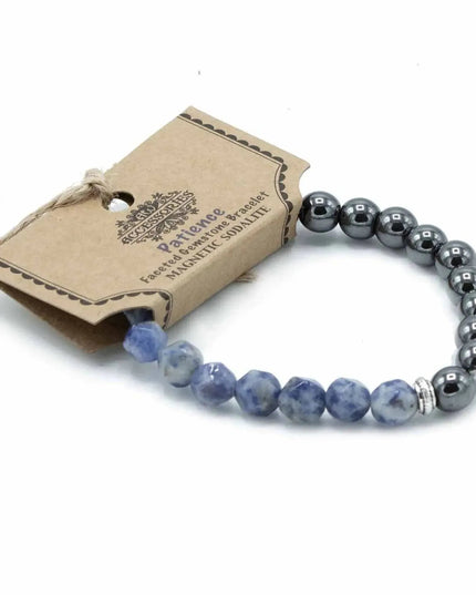 Faceted Gemstone Bracelet - Magnetic Sodalite - Bee my Gift