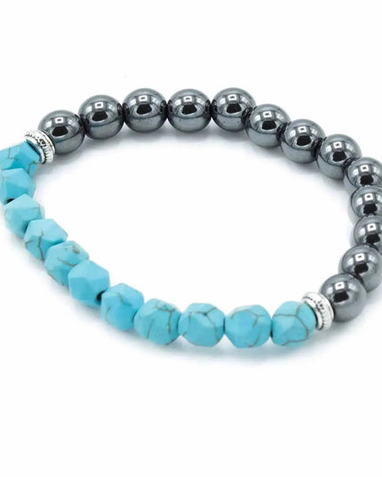 Faceted Gemstone Bracelet - Magnetic Turquoise - Bee my Gift