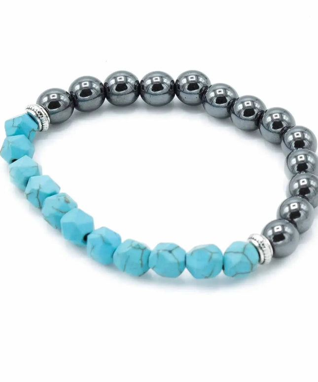 Faceted Gemstone Bracelet - Magnetic Turquoise - Bee my Gift