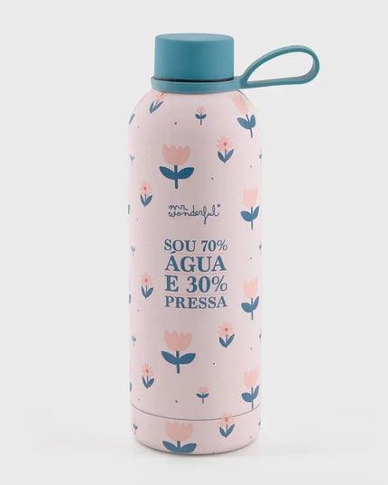 Garrafa térmica - Sou 70% água e 30% pressa - Bee my Gift