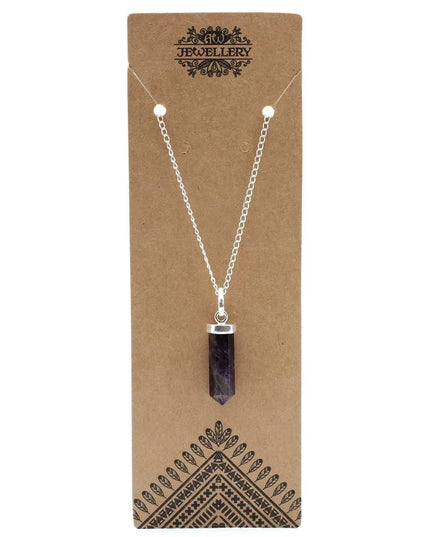 Gemstone Classic Point Pendant - Amethyst - Bee my Gift