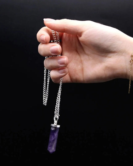 Gemstone Classic Point Pendant - Amethyst - Bee my Gift