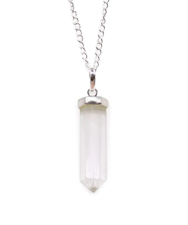 Gemstone Classic Point Pendant - Rock Quartz - Bee my Gift