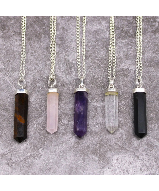 Gemstone Classic Point Pendant - Rose Quartz - Bee my Gift