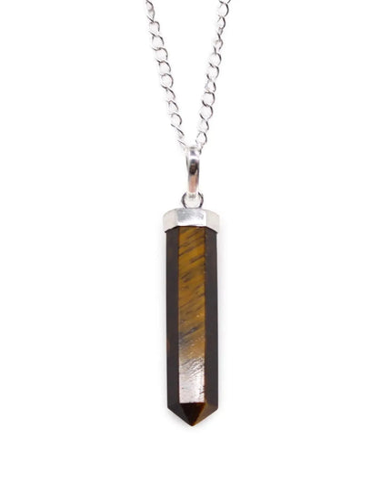 Gemstone Classic Point Pendant - Tiger Eye - Bee my Gift