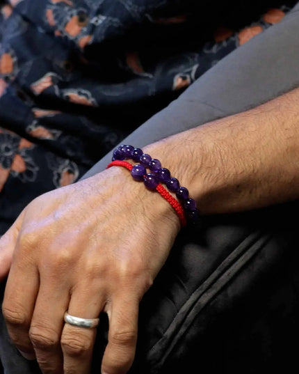 Gemstone Double Power Bracelets - Amythist - Bee my Gift