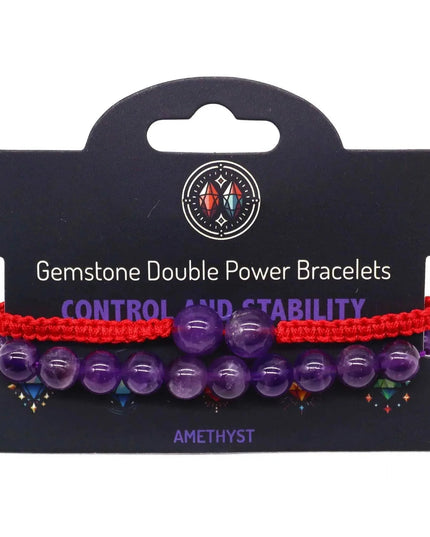 Gemstone Double Power Bracelets - Amythist - Bee my Gift