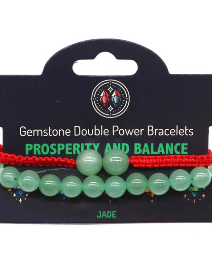 Gemstone Double Power Bracelets - Jade - Bee my Gift