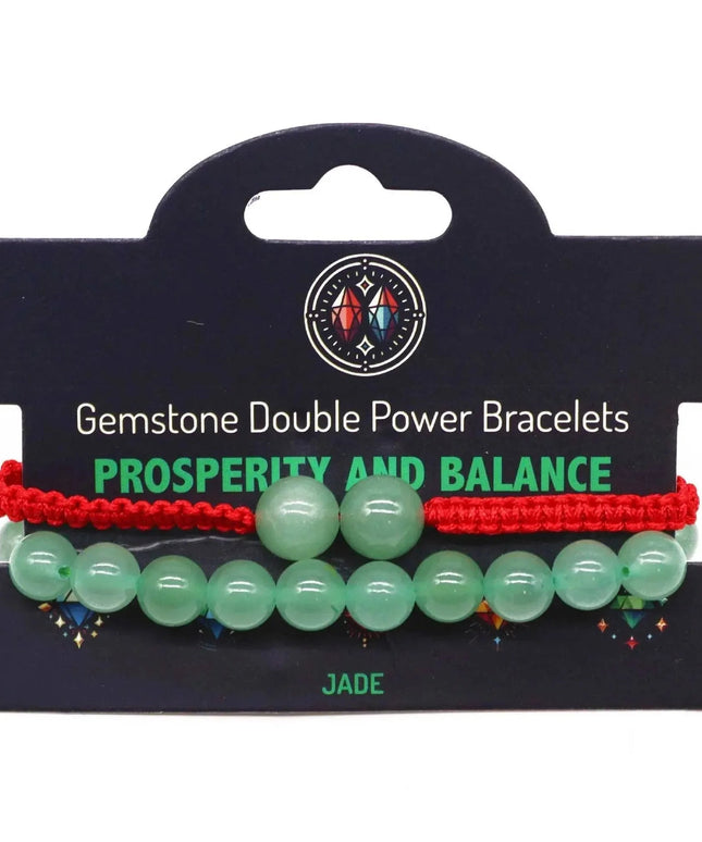 Gemstone Double Power Bracelets - Jade - Bee my Gift