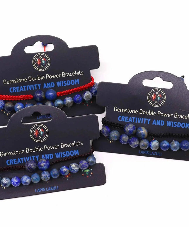 Gemstone Double Power Bracelets - Sodalite - Bee my Gift