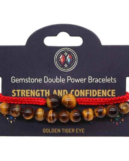 Gemstone Double Power Bracelets - Tiger Eye - Bee my Gift