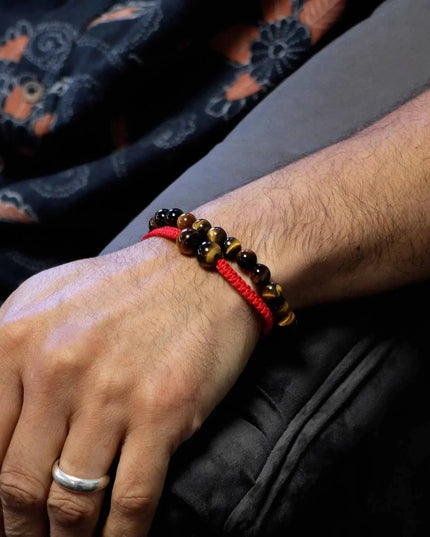 Gemstone Double Power Bracelets - Tiger Eye - Bee my Gift