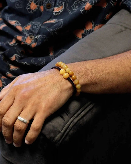 Gemstone Double Power Bracelets - Yellow Aventurine - Bee my Gift