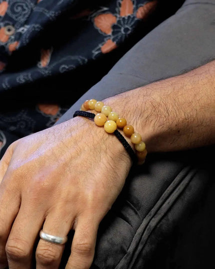 Gemstone Double Power Bracelets - Yellow Aventurine - Bee my Gift