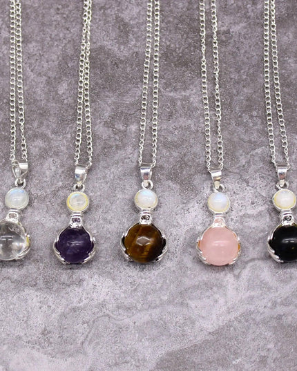 Gemstone Healing Hands Pendant - Amethyst - Bee my Gift