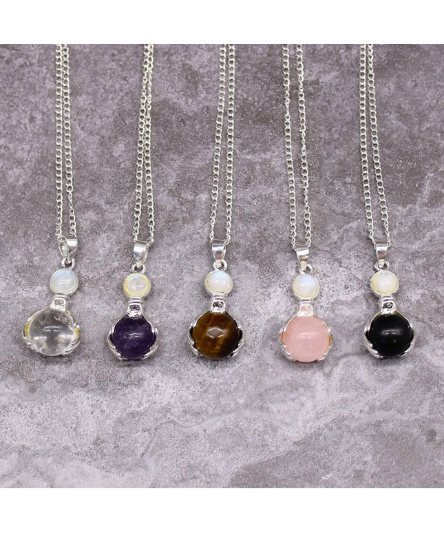 Gemstone Healing Hands Pendant - Tiger Eye - Bee my Gift
