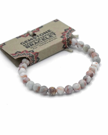 Gemstone Manifestation Bracelet - Blood Spider Stone - Family Bonds - Bee my Gift