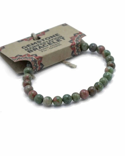 Gemstone Manifestation Bracelet - Green Jasper - Growth - Bee my Gift