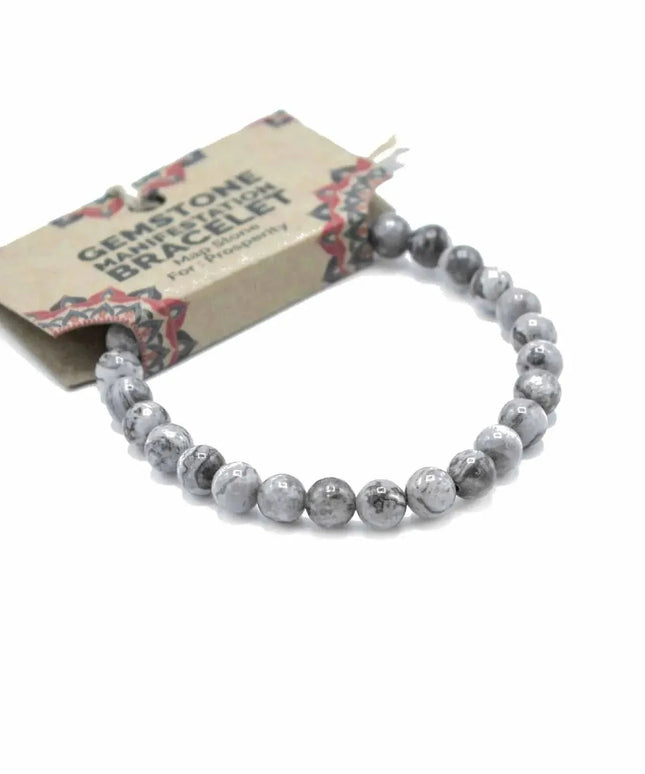 Gemstone Manifestation Bracelet - Map Stone - Prosperity - Bee my Gift