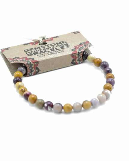 Gemstone Manifestation Bracelet - Rare Mookiate - Wisdom - Bee my Gift