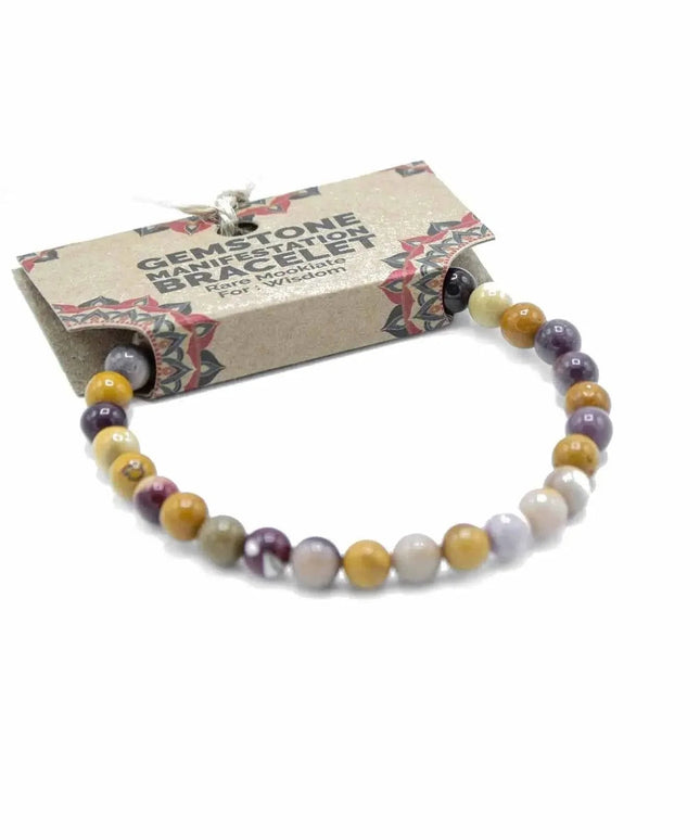 Gemstone Manifestation Bracelet - Rare Mookiate - Wisdom - Bee my Gift