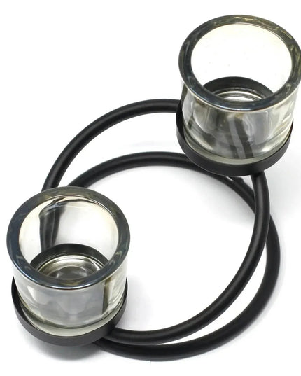 Iron Votive Candle Holder - 2 Cup Double Step - Bee my Gift