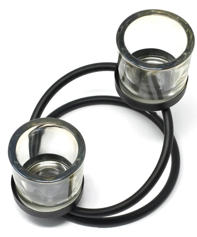 Iron Votive Candle Holder - 2 Cup Double Step - Bee my Gift