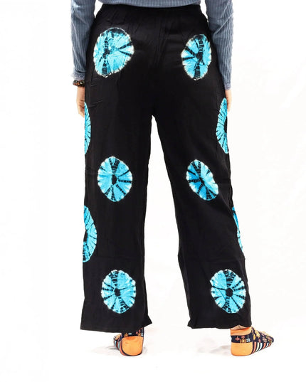 Japanese Style Lounge Pants - Black & Blue - L - Bee my Gift