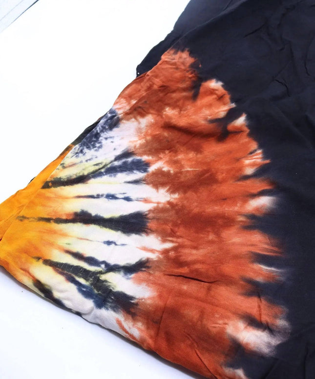 Japanese Style Lounge Pants - Black Chocolate & Orange - L - Bee my Gift