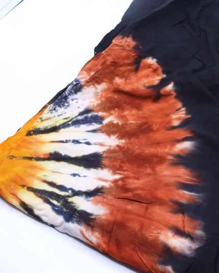 Japanese Style Lounge Pants - Black Chocolate & Orange - M - Bee my Gift