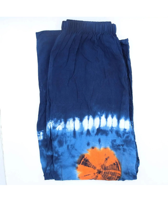 Japanese Style Lounge Pants - Teal & Orange - L - Bee my Gift