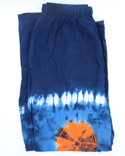Japanese Style Lounge Pants - Teal & Orange - M - Bee my Gift