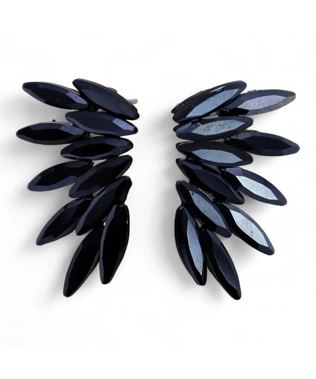 Jet Black - Vintage Glass - Faries - Earrings - Bee my Gift