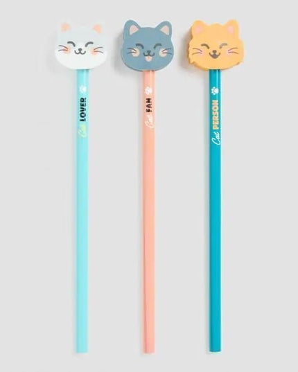 KIT DE 3 Lápis para cat lovers! - Bee my Gift