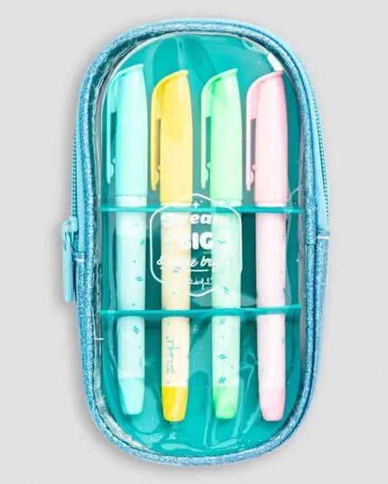 KIT de sublinhadores com estojo let the fun begin - Bee my Gift