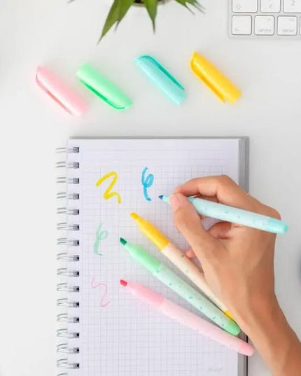 KIT de sublinhadores com estojo let the fun begin - Bee my Gift