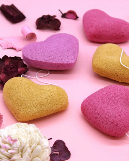 Konjac Heart Sponge - Natural Facial Cleanser - Bee my Gift