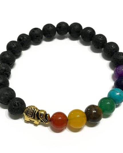Lava Stone Bracelet - Elephant Chakra - Bee my Gift