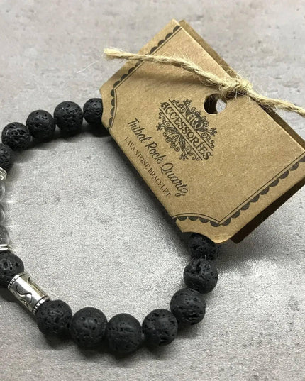 Lava Stone Bracelet - Hamsa Chakra - Bee my Gift