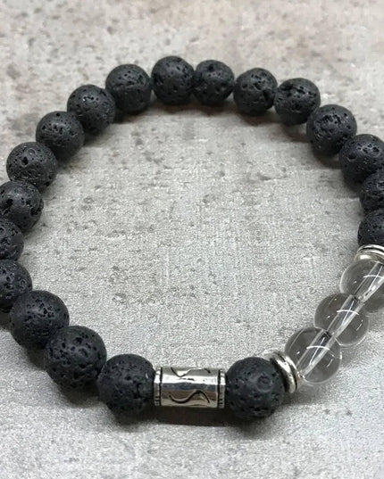 Lava Stone Bracelet - Tribal Rock Quartz - Bee my Gift