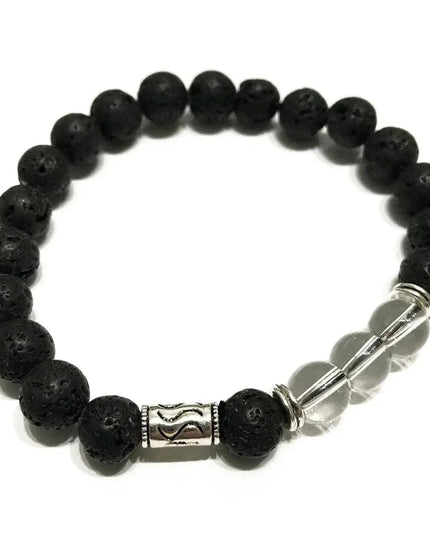 Lava Stone Bracelet - Tribal Rock Quartz - Bee my Gift