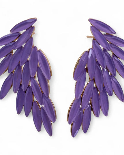 Lavender - Vintage Glass - Angel Wings - Earrings - Bee my Gift