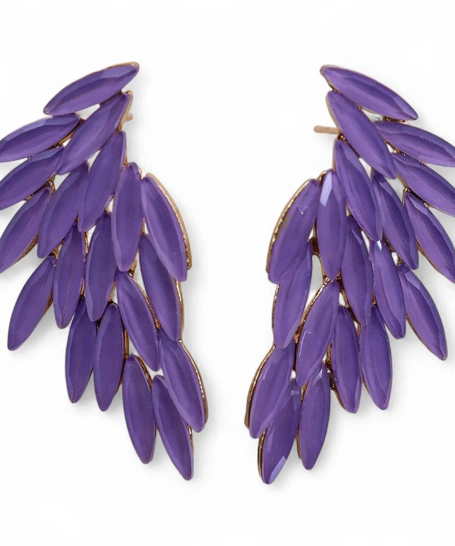 Lavender - Vintage Glass - Angel Wings - Earrings - Bee my Gift