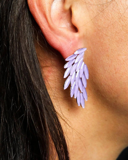 Lavender - Vintage Glass - Angel Wings - Earrings - Bee my Gift