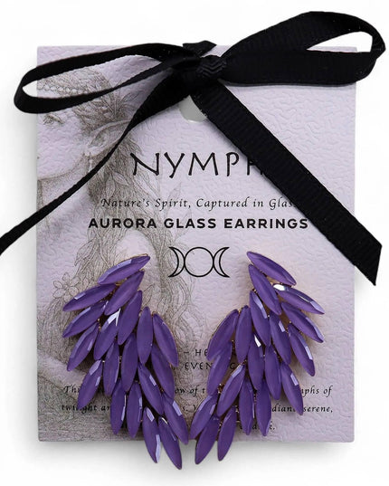Lavender - Vintage Glass - Angel Wings - Earrings - Bee my Gift