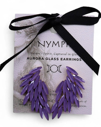 Lavender - Vintage Glass - Angel Wings - Earrings - Bee my Gift