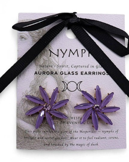 Lavender - Vintage Glass - Flowers - Earrings - Bee my Gift