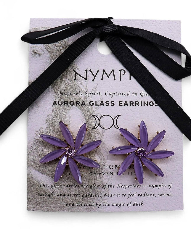 Lavender - Vintage Glass - Flowers - Earrings - Bee my Gift
